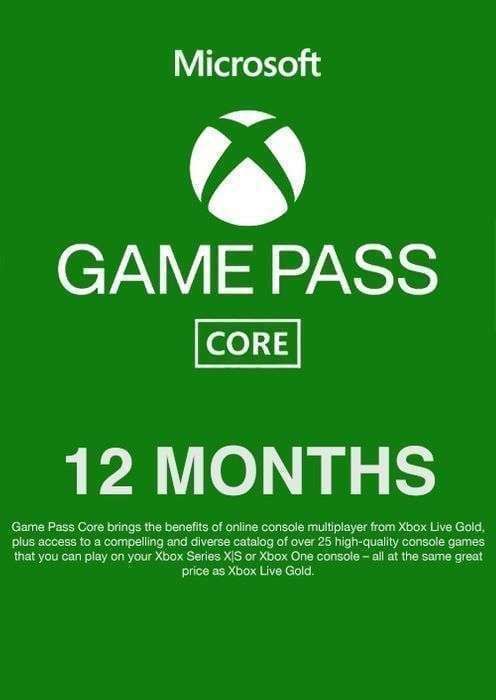 12 Months Xbox Game Pass Core Membership (Worldwide / UK/EU)